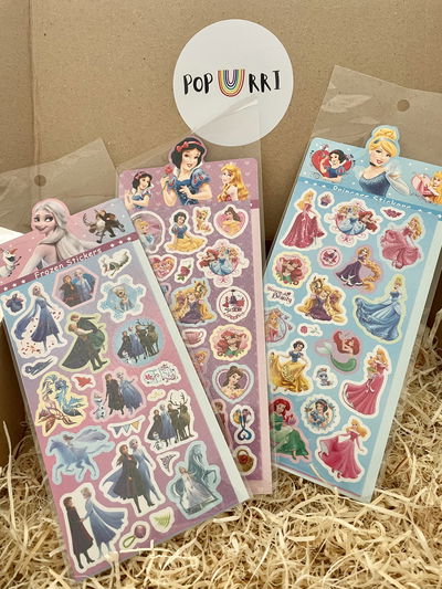 PLANCHA DE STICKERS PRINCESAS SURTIDO X10