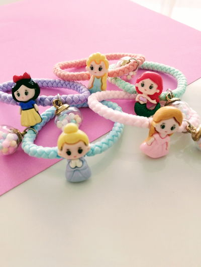 GOMITAS DE PELO X6 PRINCESAS DISNEY