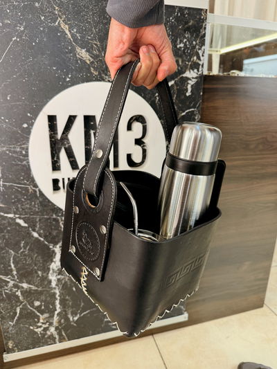 Canasta Matera Gaucho Doble Negro