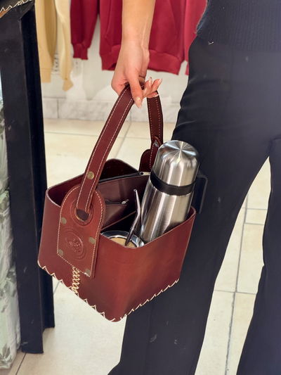 Canasta Matera Gaucho Doble Marrón 