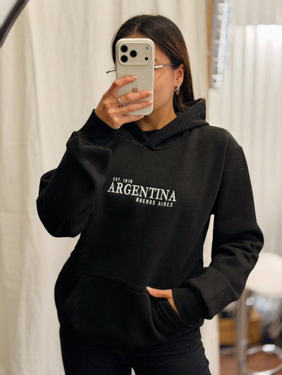 Buzo Unisex Argentina Negro