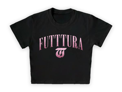 Baby Tee Tini Efecto Glitter rosa