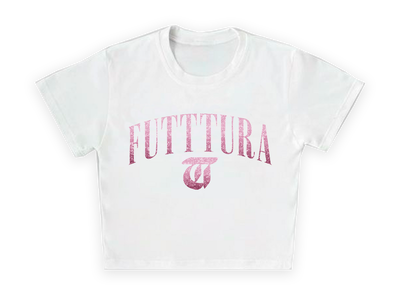 Baby Tee Tini Efecto Glitter rosa