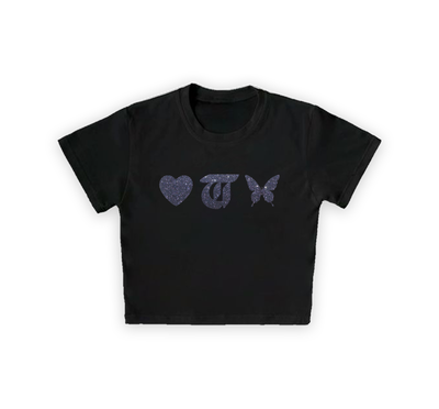 Baby Tee Tini Efecto Glitter
