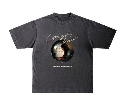Remera Maria Becerra StoneWash Corazon Vacio