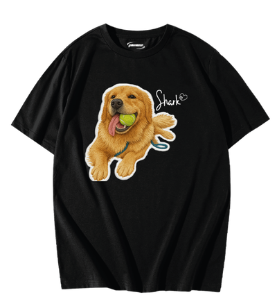 Remera Efecto Bordado Personalizado Mascotas