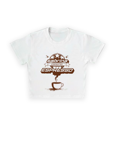 Baby Tee Top Sabrina Carpenter Espresso