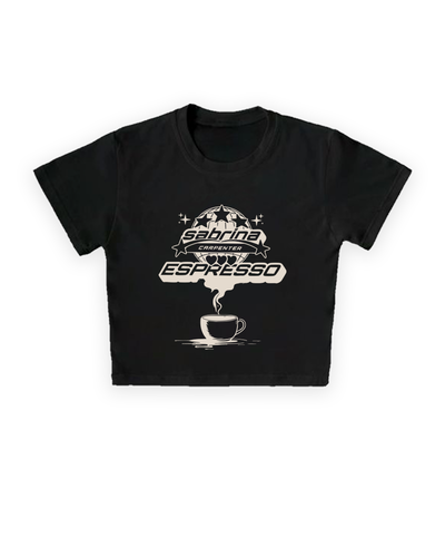 Baby Tee Top Sabrina Carpenter Espresso