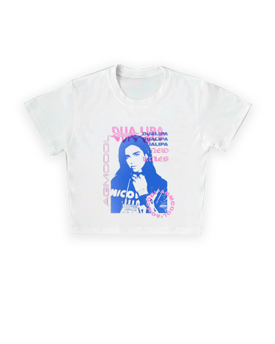Baby Tee Top Dua Lipa blanco