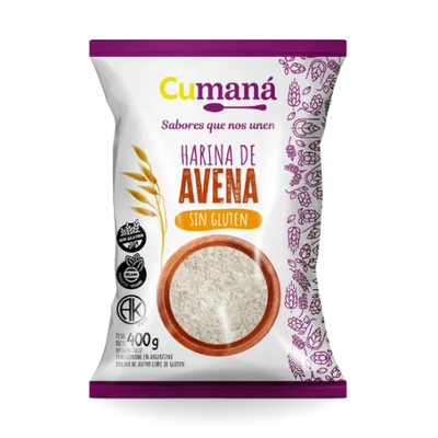 Harina de Avena Cumaná SIN GLUTEN x 400g.