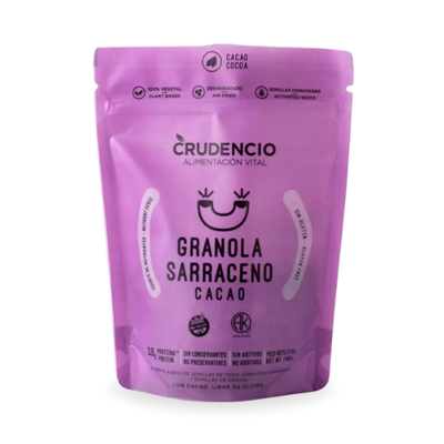 Crudencio Granola Sarraceno Cacao 210g.
