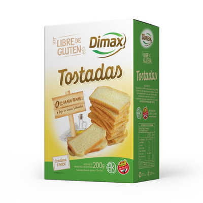 Dimax Caja Tostaditas SIN GLUTEN 200g.
