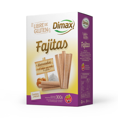 Dimax Caja Galletitas Fajitas SIN GLUTEN 200g.