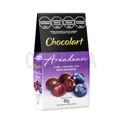 Chocolart Arándanos con Chocolate Semiamargo x 80g