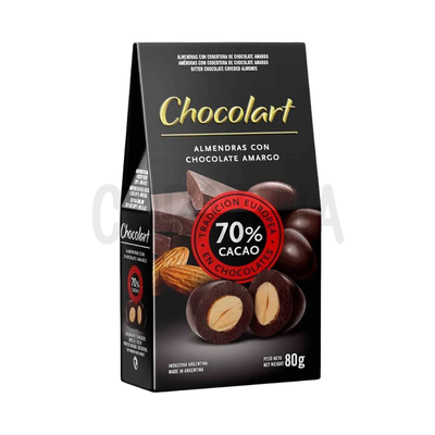 Chocolart Almendras con Chocolate amargo al 70% x 80g
