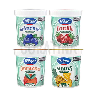 Tregar Yogur con Frutas Descremado x 140g.