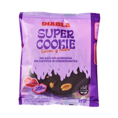 Diabla Super Cookie Cacao y Maní x 43g