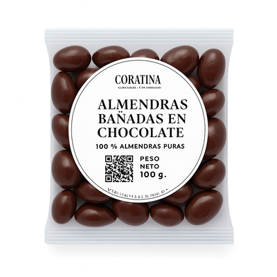 Almendras Bañadas con Chocolate x 100g.