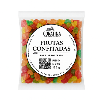 Cubos de Frutas Confitadas x 125g.