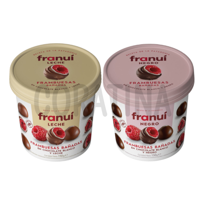 Franui Frambuesas Bañadas en Chocolate SIN GLUTEN x 150g.