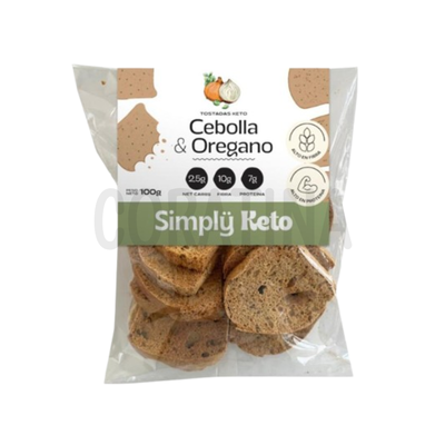 Simply Keto Tostadas Keto Cebolla y Oregano x 100g