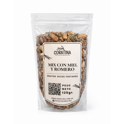 Mix con Miel y Romero (Frutos Secos Tostados) x 125g.