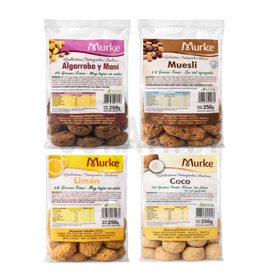 Murke galletitas integrales Dulces x 250g.
