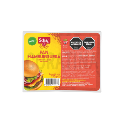 Schar Pan de Hamburguesa SIN GLUTEN 130g.