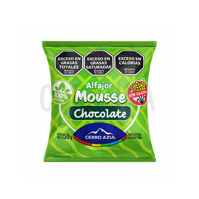Cerro Azul - Alfajor Vegano Mousse de Chocolate bañado
