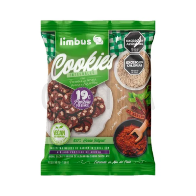 Limbus Galletitas 100% integrales con Proteína de Arveja,avena, cacao y algarroba x 150g