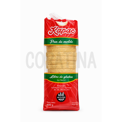 Kapac Pan de Molde Rebanado x 600g