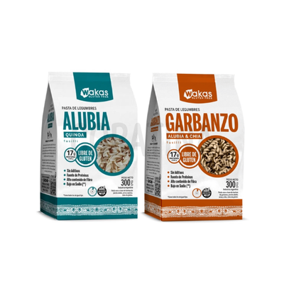 Wakas Pasta Seca de Legumbres Fusilli x 300g.
