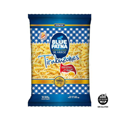 Blue Patna Fideos Tirabuzones de Arroz x 500g.