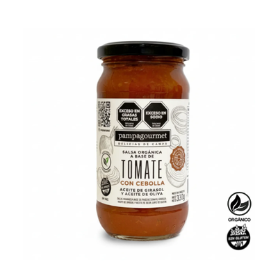 Pampa Gourmet Salsa de Tomate Orgánica con Cebolla x 330g