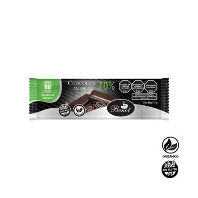Benot Barrita de Chocolate Amargo 70% x 17gr