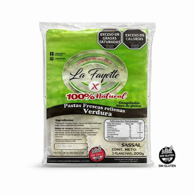 La Fayette Ravioles de Verdura SIN GLUTEN x 500g.