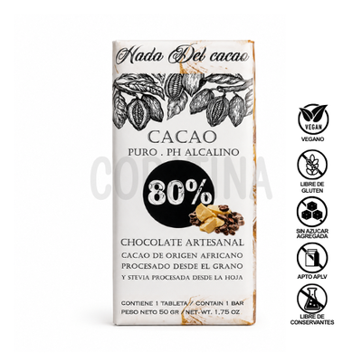 HDC Chocolate 80% Cacao puro x 50g.