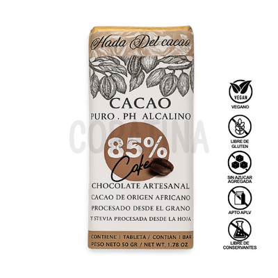 HDC Chocolate 85% con café  x 50g.