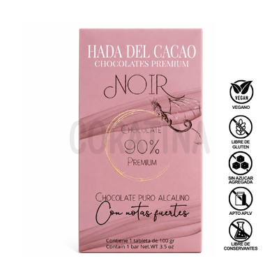 HDC Chocolate 90% Premiuim Cacao Negro Puro x 100g.