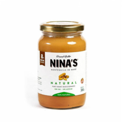NINA'S Mantequilla de Maní Natural 380g.