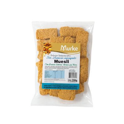 Murke Galletitas Muesli SIN AZUCAR x 200g.
