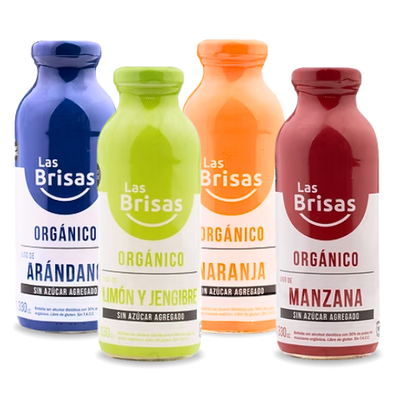 Las Brisas Jugo Orgánico SIN AZUCAR x 330cc