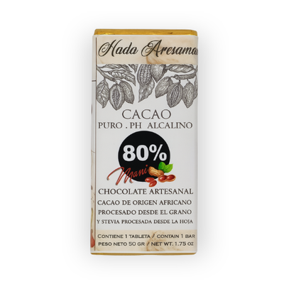 HDC Chocolate 80% Cacao con Maní x 50g.