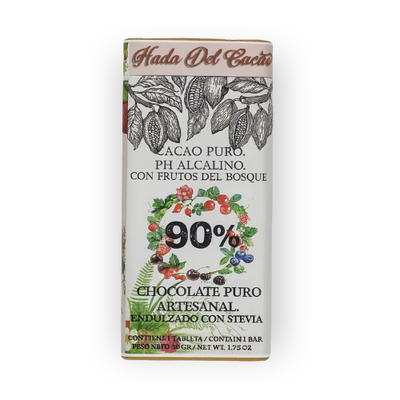 HDC Chocolate 90% Cacao con Frutos del Bosque x 50g.