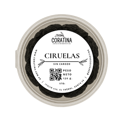 Ciruela deshidratada sin carozo x 150g.