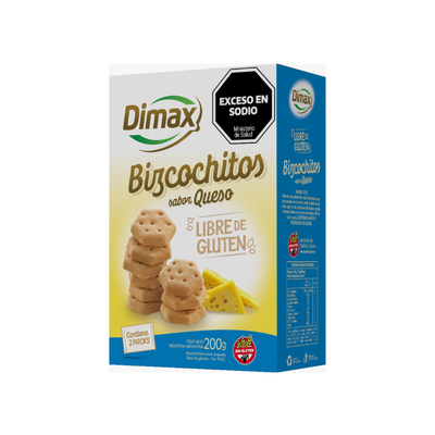 Dimax Caja Galletitas Quesitas SIN GLUTEN 200g.