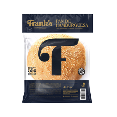 Franks Pan de hamburguesa SIN GLUTEN x1u.