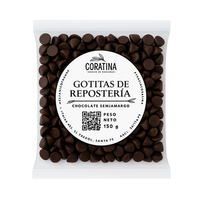Gotitas Baño de Respoteria Chocolate Semiamargo x 100g.