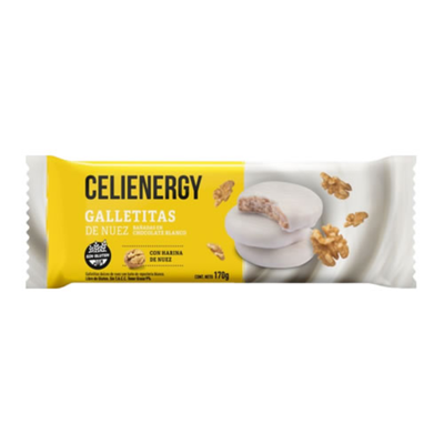 Celienergy Galletitas Bañadas en Chocolate Blanco SIN GLUTEN x 170g.