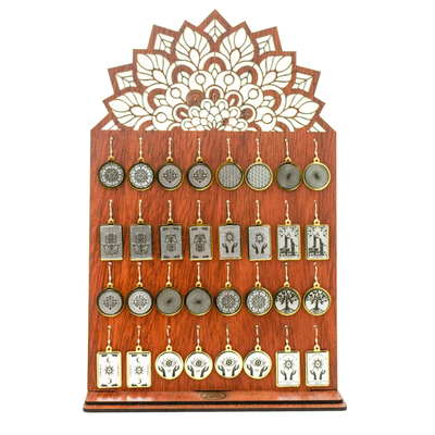 Arito acrilico-metal Holistic Exhibidor de 16 pares